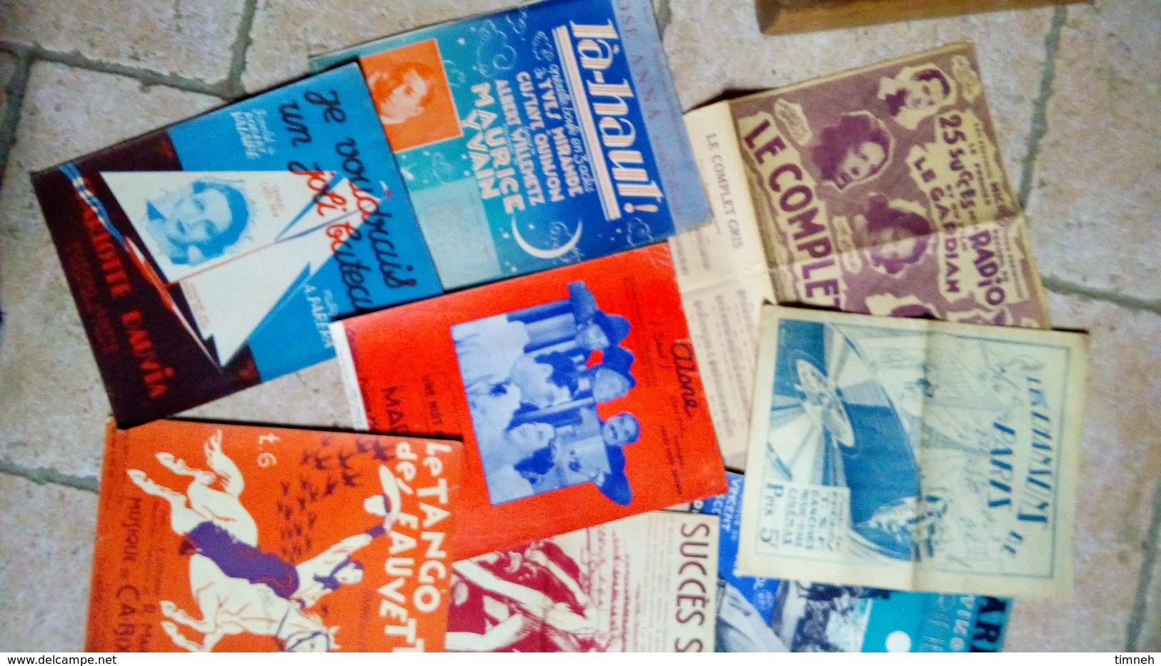 Lot 12 FEUILLETS - CHANSONS PARTITIONS Illustré De PHOTO D'ARTISTE - GRAND FORMAT Avec 1 Ou Plusieurs TITRES - Vers 1930 - Song Books