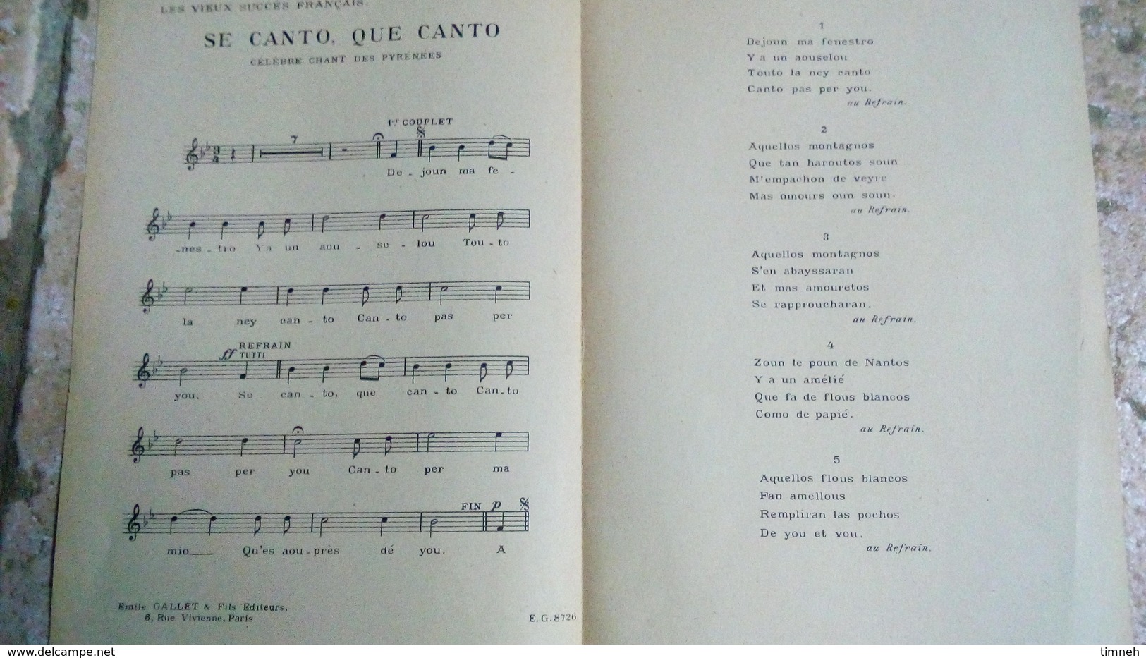 SE CANTO QUE CANTO - CELEBRE CHANSON DES PYRENEES - CHANT SEUL - LES VIEUX SUCCES FRANCAIS - Folk Music