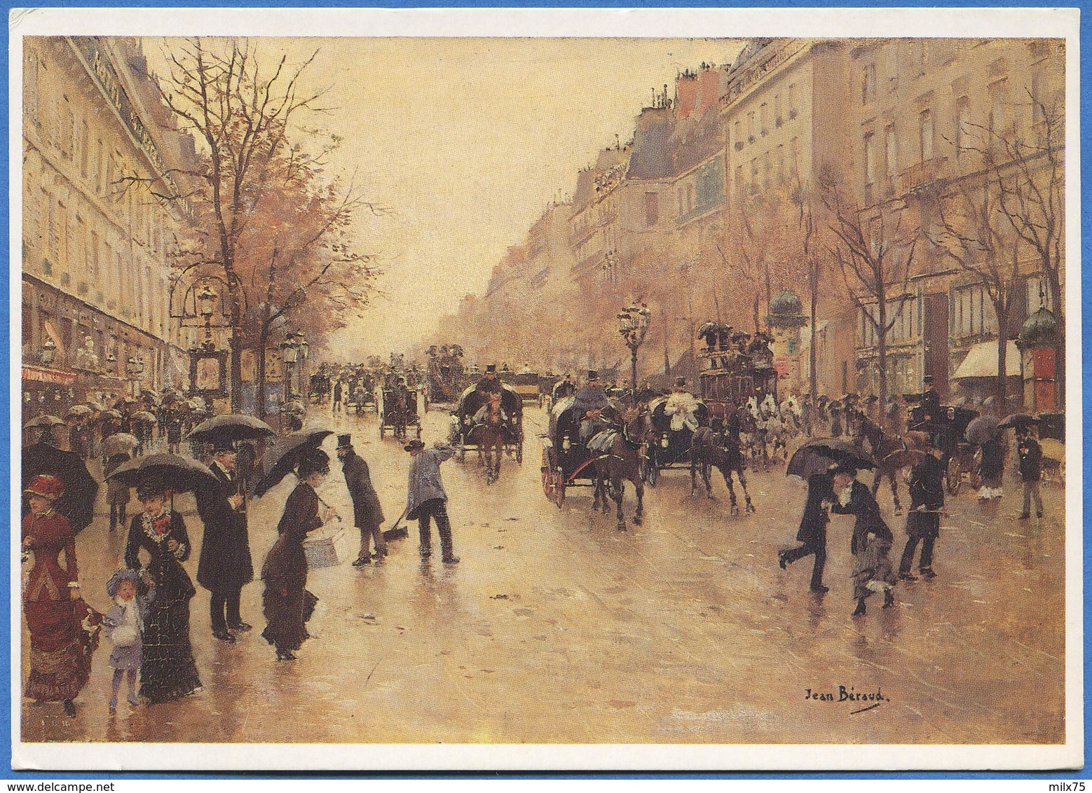 Jean BERAUD - Les Grands Boulevards - Peintures & Tableaux