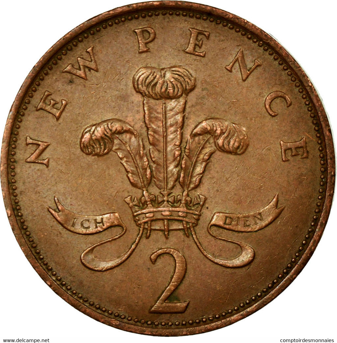 Monnaie, Grande-Bretagne, Elizabeth II, 2 Pence, 1980, TTB, Copper Plated Steel - 2 Pence & 2 New Pence