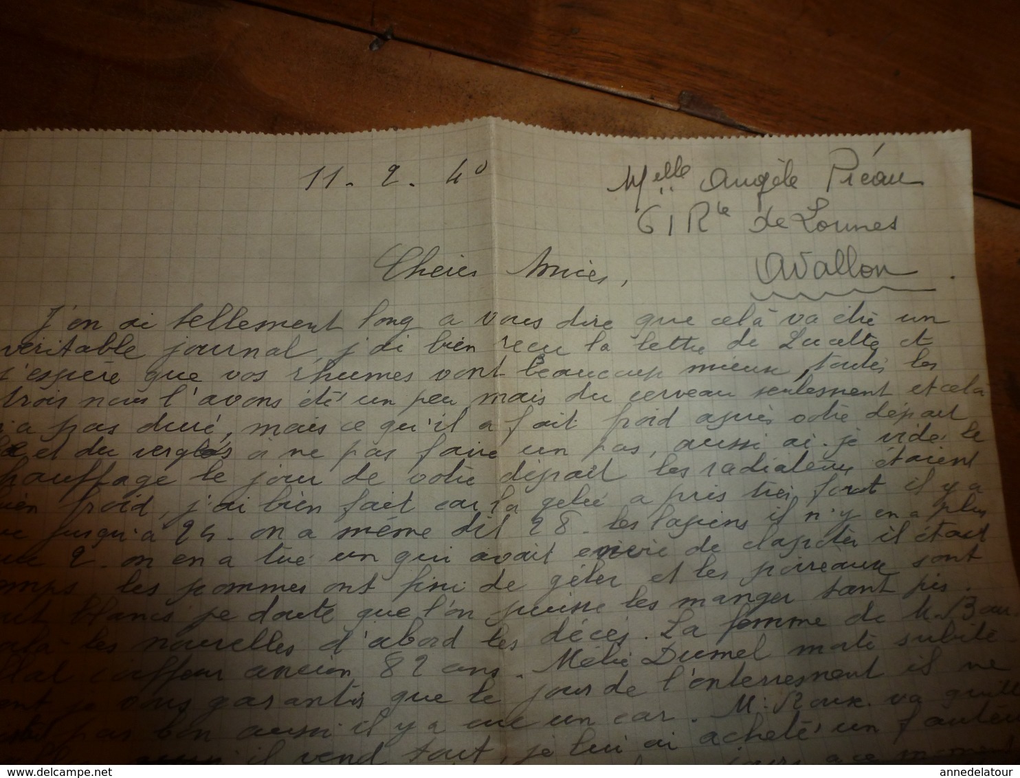 Lettre De 1940 : Signale Cambriolages Par Les ---- Vie Est Chère, Il N'y A Plus De Cochons (réquisitions Nombreuses) - Manuscritos