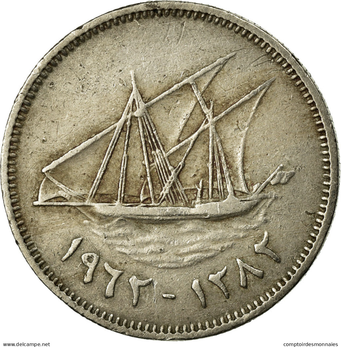 Monnaie, Kuwait, Jabir Ibn Ahmad, 20 Fils, AH 1382/1962, TTB, Copper-nickel - Koweït