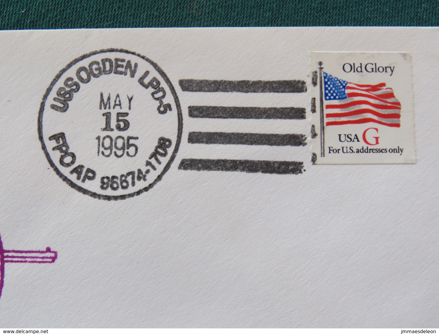 USA 1995 Cover From Ship USS Ogden In Mission In Somalia To Texas - Flag - Helicopters - Covers & Documents