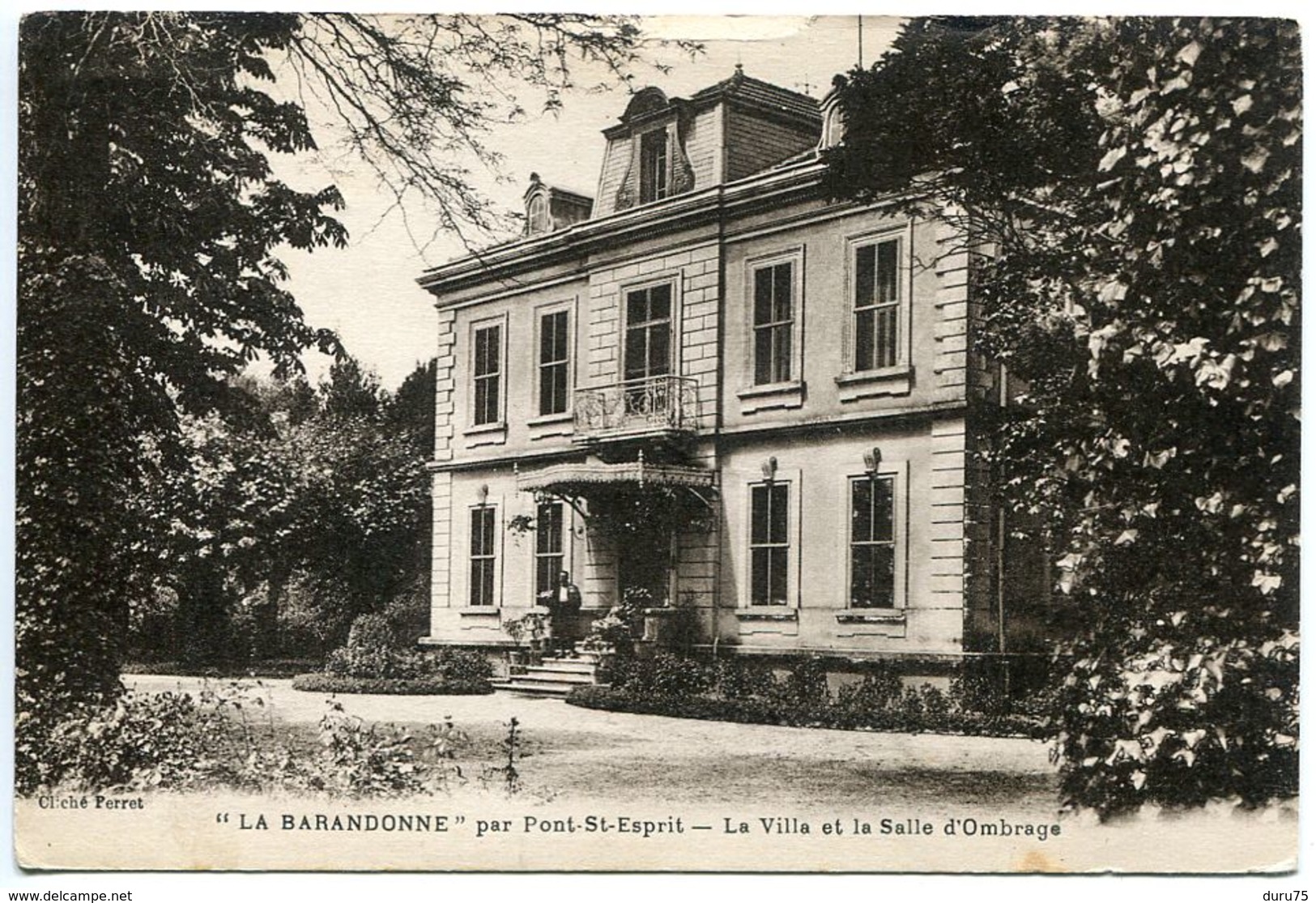 LA BARANDONNE Par PONT SAINT ESPRIT La Villa Et La Salle D'Ombrage * Voyagé 1931 - Pont-Saint-Esprit