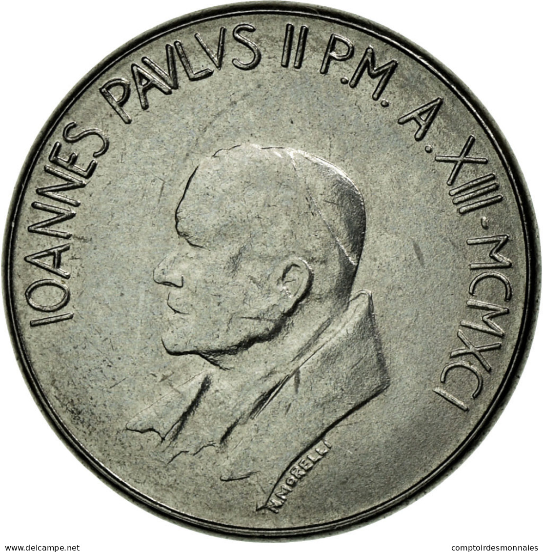 Monnaie, Cité Du Vatican, John Paul II, 50 Lire, 1991, Roma, SPL, Stainless - Vatican