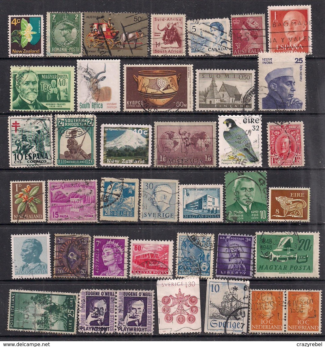 World Selection Of 39 Mixed Used Stamps  ( F469 ) - Collections (without Album)