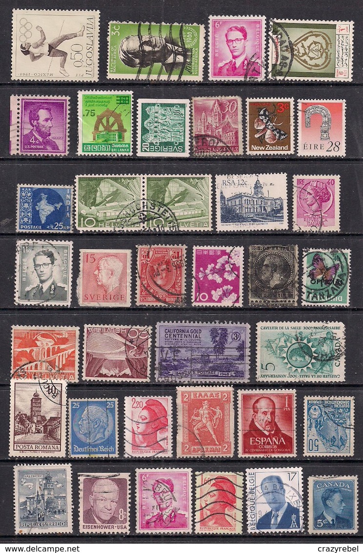 World Selection Of 37 Mixed Used Stamps  ( F468 ) - Collections (without Album)