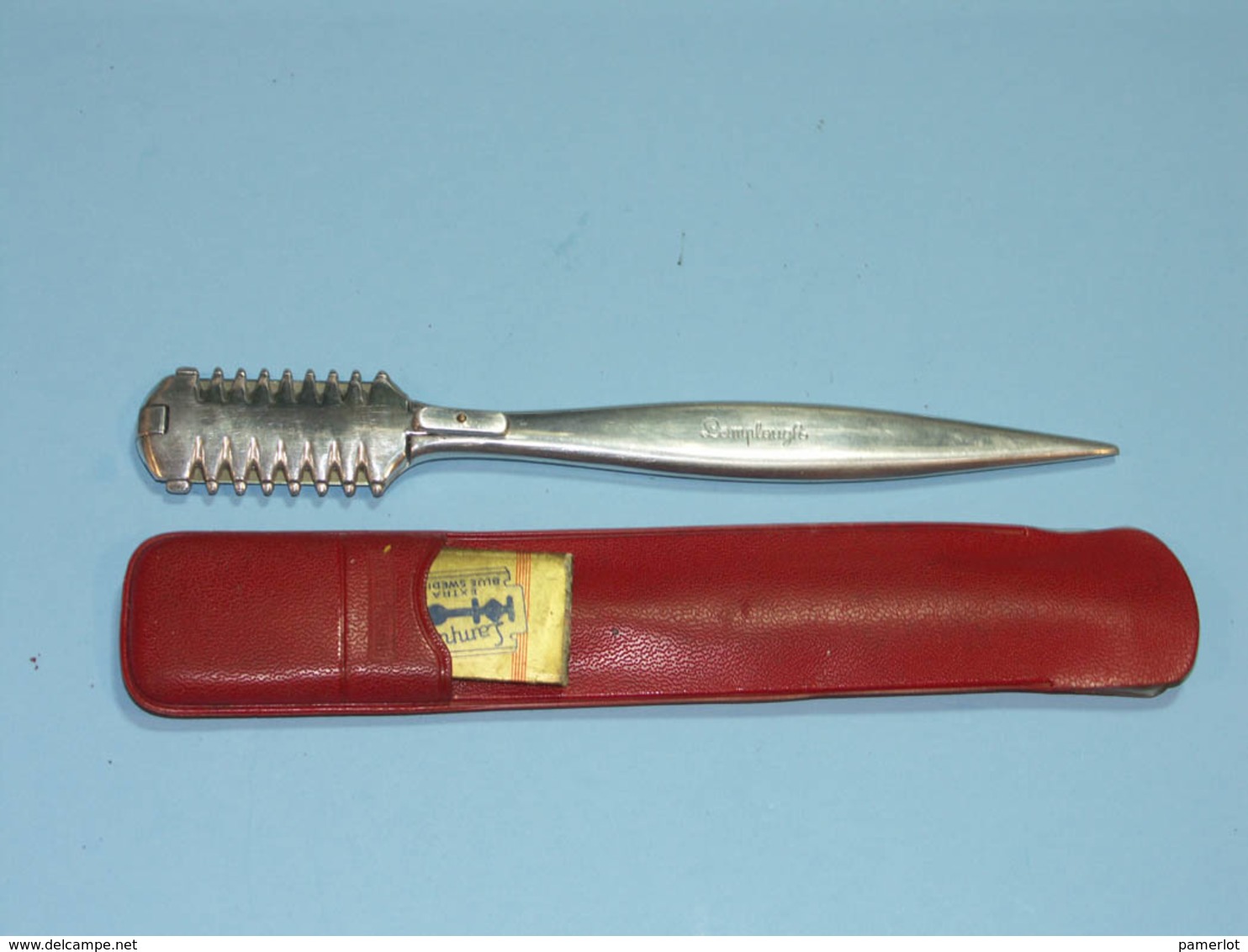 Vintage Manual Hair Trimmer/cutter - Lamplough, With A Spare Plade In The Envelope, Alluminium Made - Accessoires