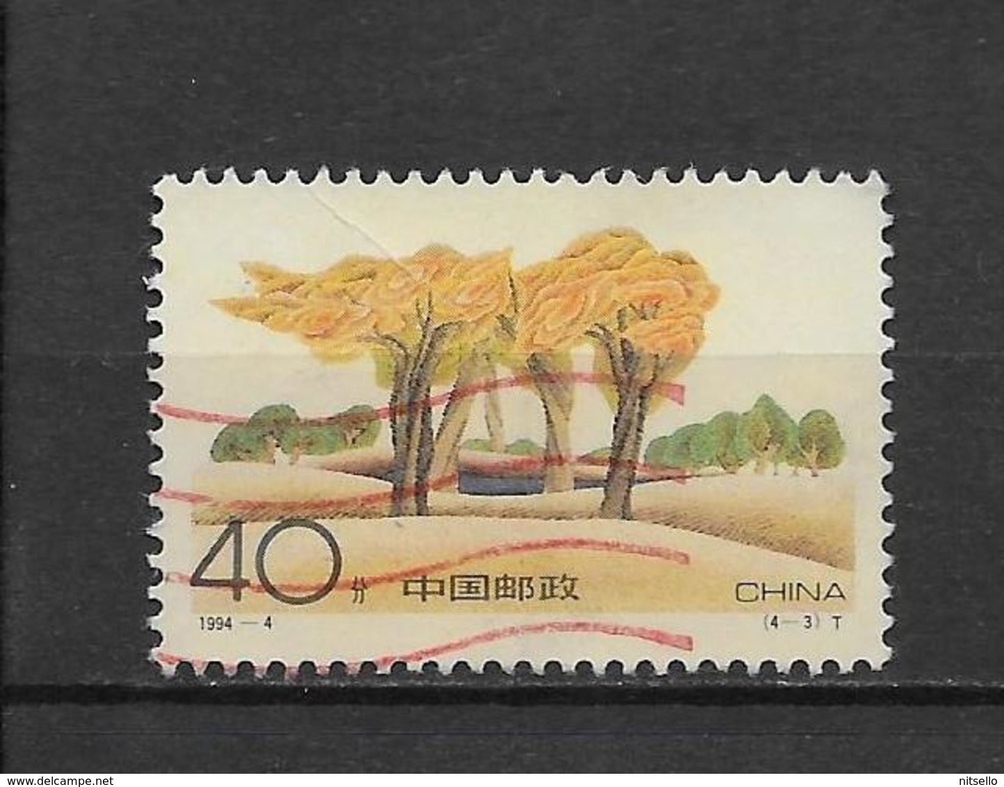 LOTE 1799  ///  (C025)  CHINA   YVERT: 3013 LUTTE CONTRE LA DESERTIFICATION - Gebraucht