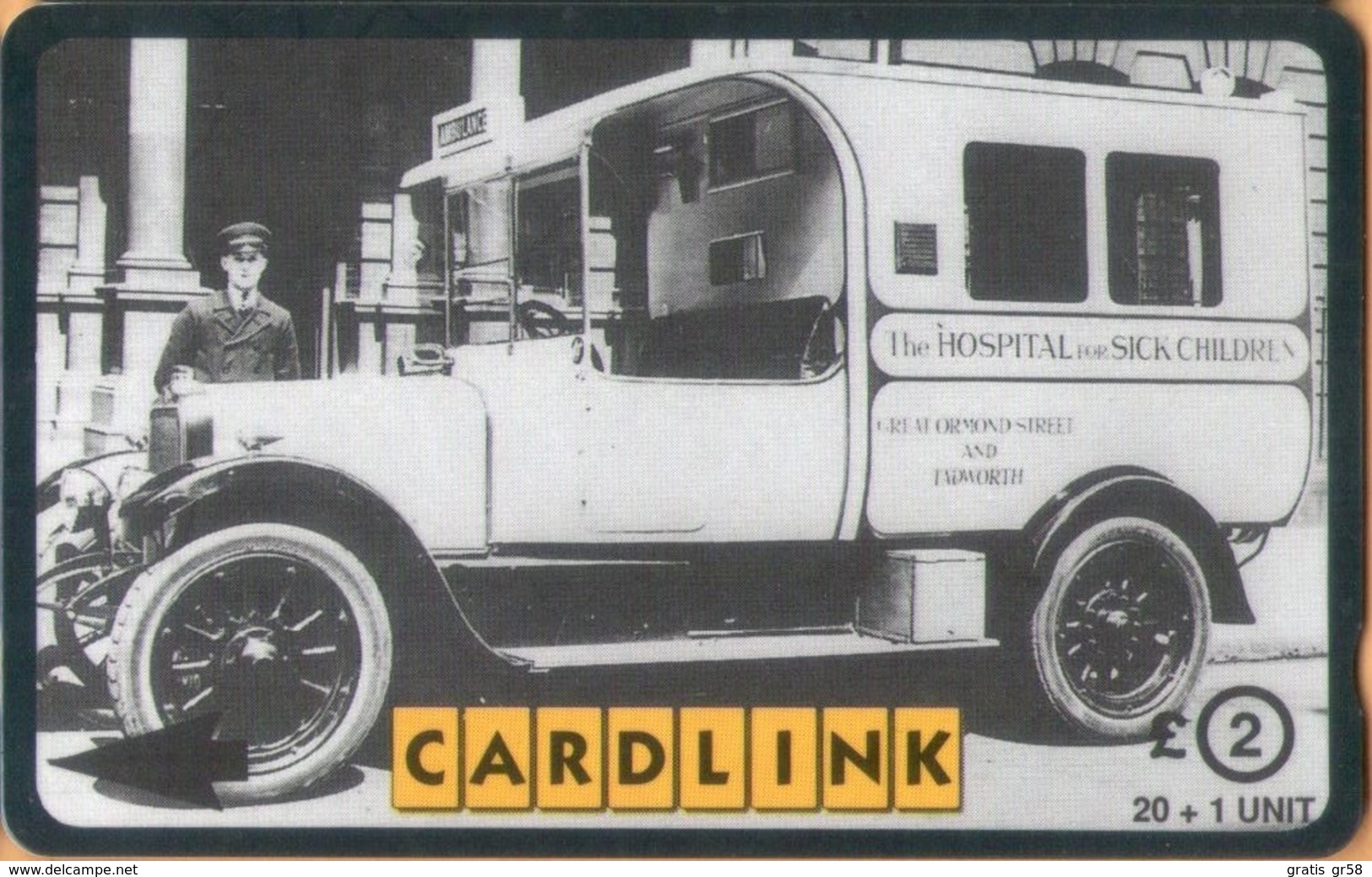 United Kingdom - GPT, 3CLKD, Great Ormond Street Hospital - Old Ambulance, 20+1 U, 3,000ex, Used - [ 5] Eurostar, Cardlink & Railcall