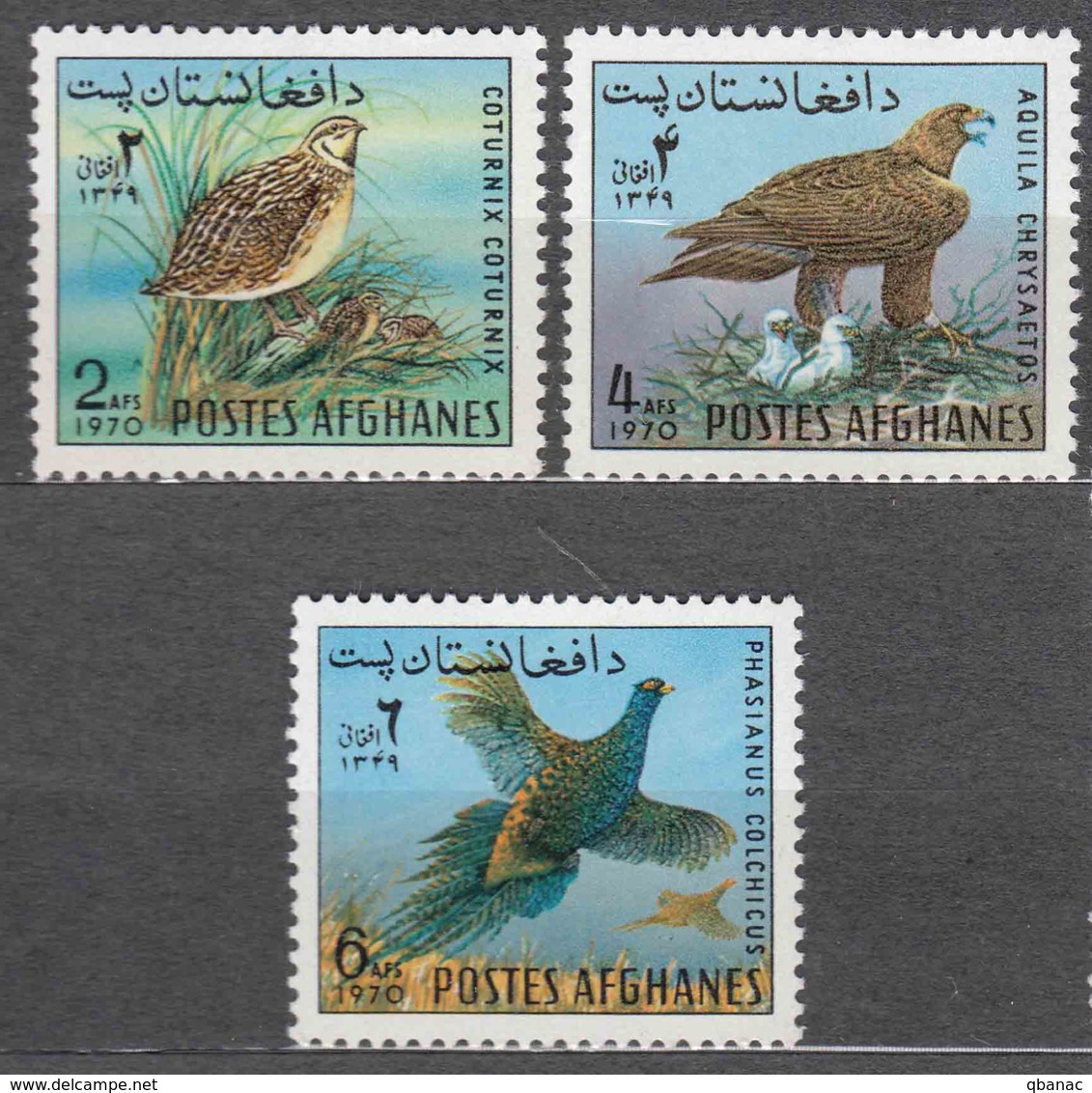 Afghanistan Birds 1970 Mi#1082-1084 Mint Never Hinged - Afghanistan