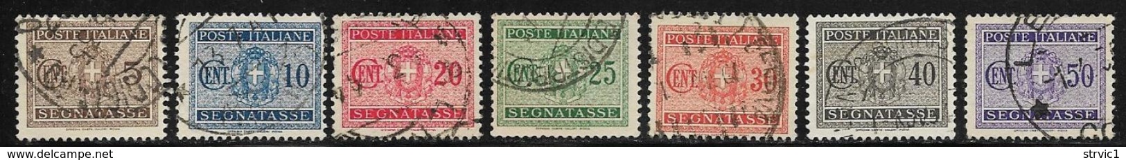 Italy Scott # J28-34 Used Short Set Postage Due, 1934 - Taxe