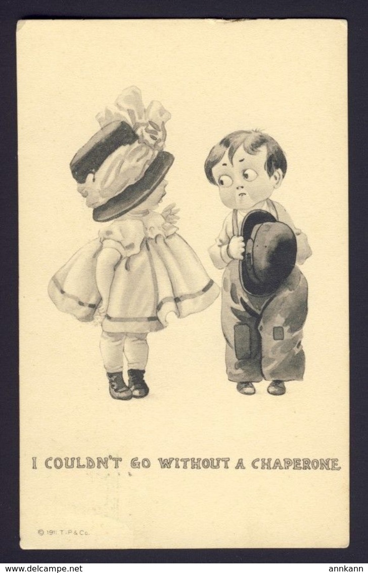 Little Girl Large Hat, Boy Bolo Hat - I Couldn't Go Without Chaperone F Spurgin - Humor