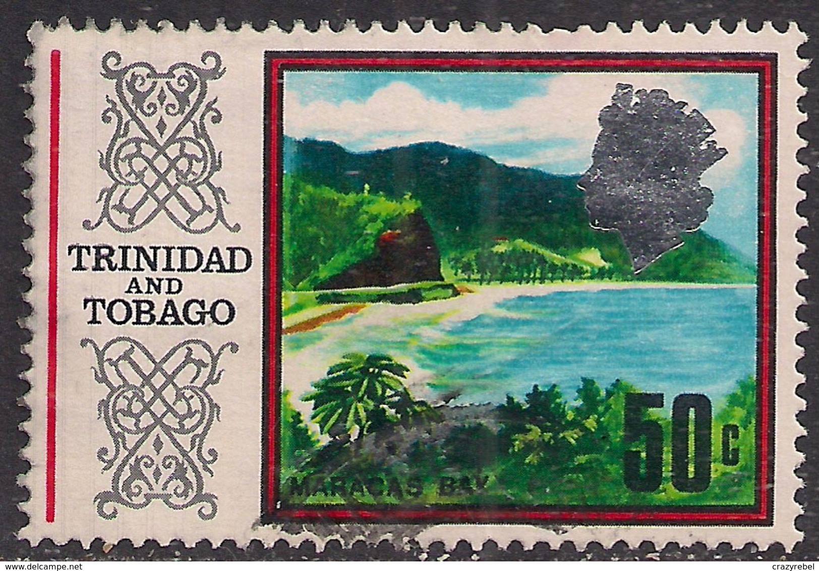 Trinidad & Tobago 1969 - 72 QE2 50ct Maracas Bay SG 351 ( L1217 ) - Trinidad En Tobago (1962-...)