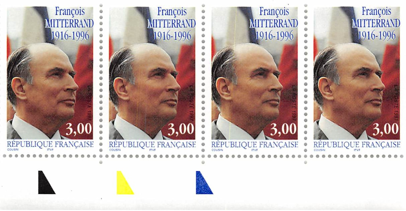 FRANCE 1997 N° 3042** MITTERAND  BLOC DE 4. BDF - Neufs