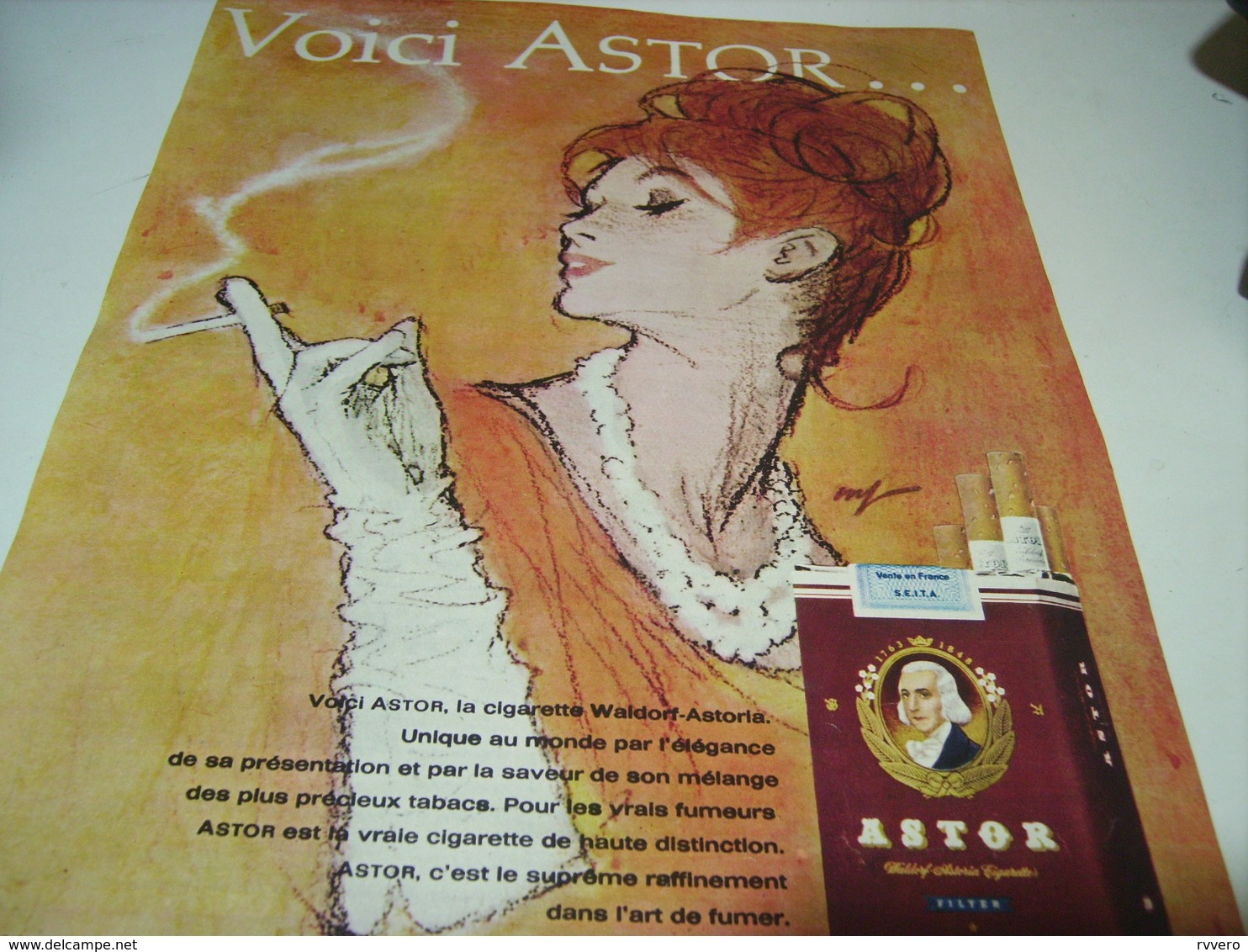 ANCIENNE PUBLICITE VOICI  CIGARETTE ASTOR AMERICAN BLEND 1966 - Autres & Non Classés