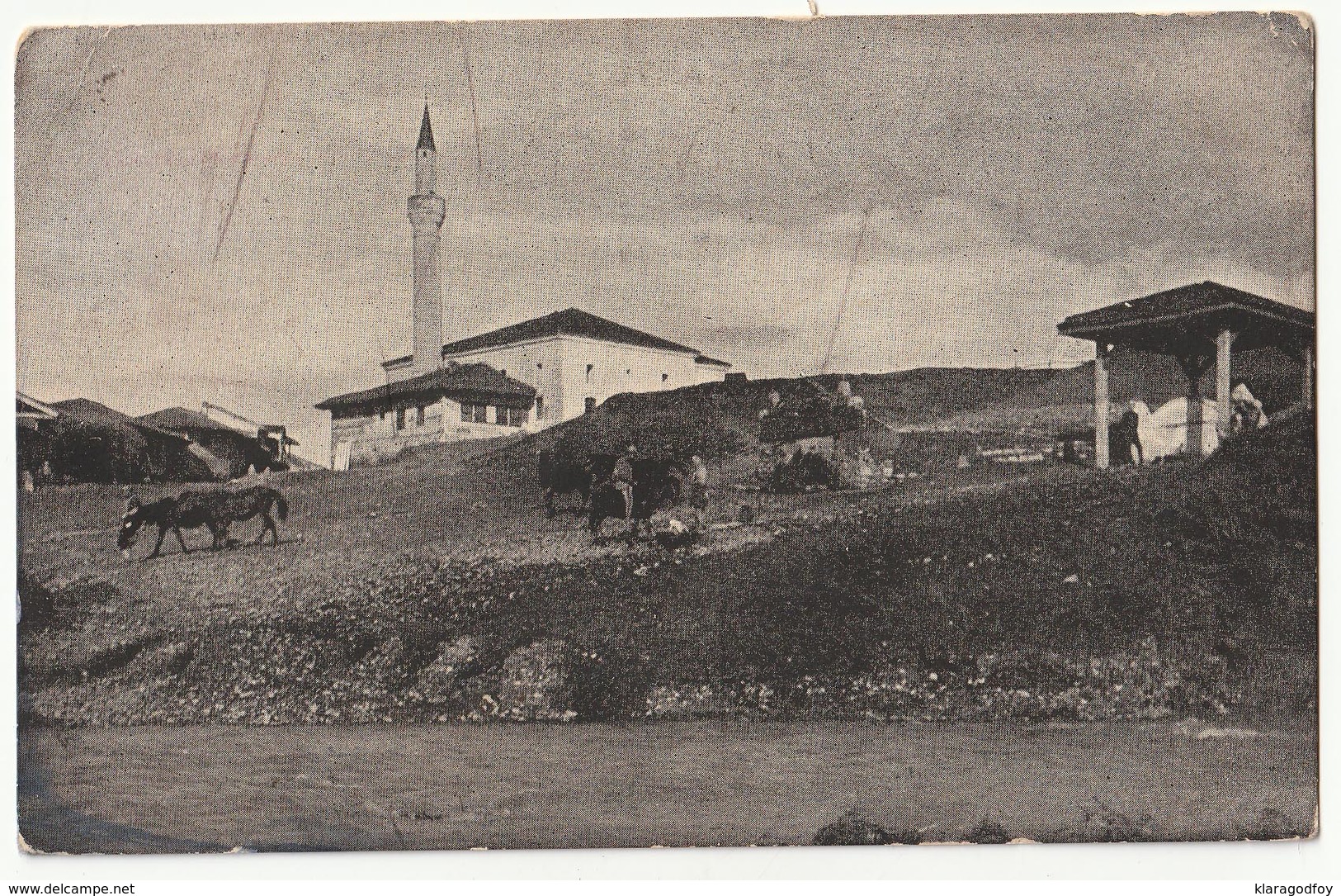 Gjakova Djakovica - Mosque - Old Postcard Travelled 192? Djakovica To Travnik B181215 - Kosovo