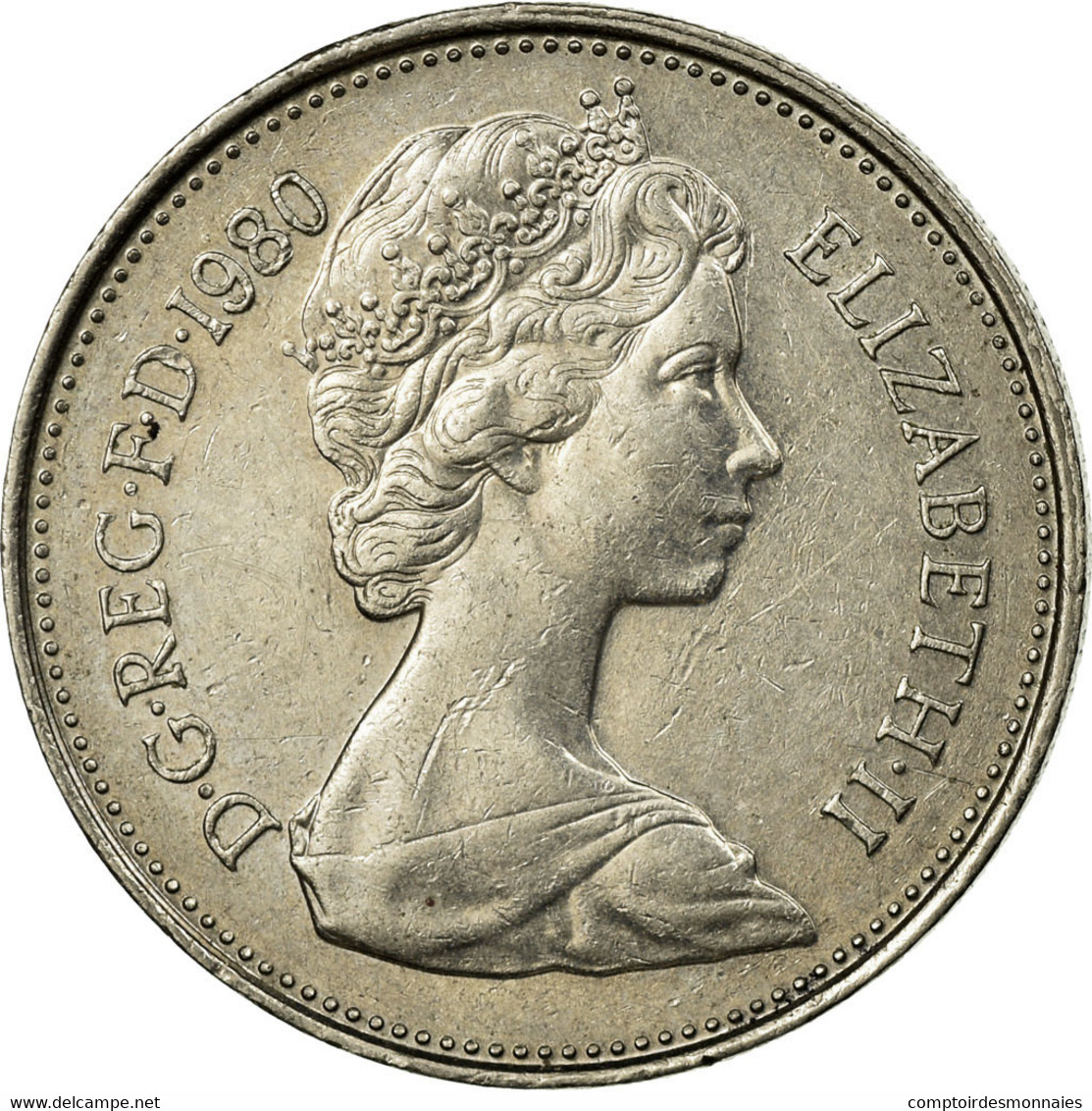 Monnaie, Grande-Bretagne, Elizabeth II, 5 New Pence, 1980, TB+, Copper-nickel - 5 Pence & 5 New Pence