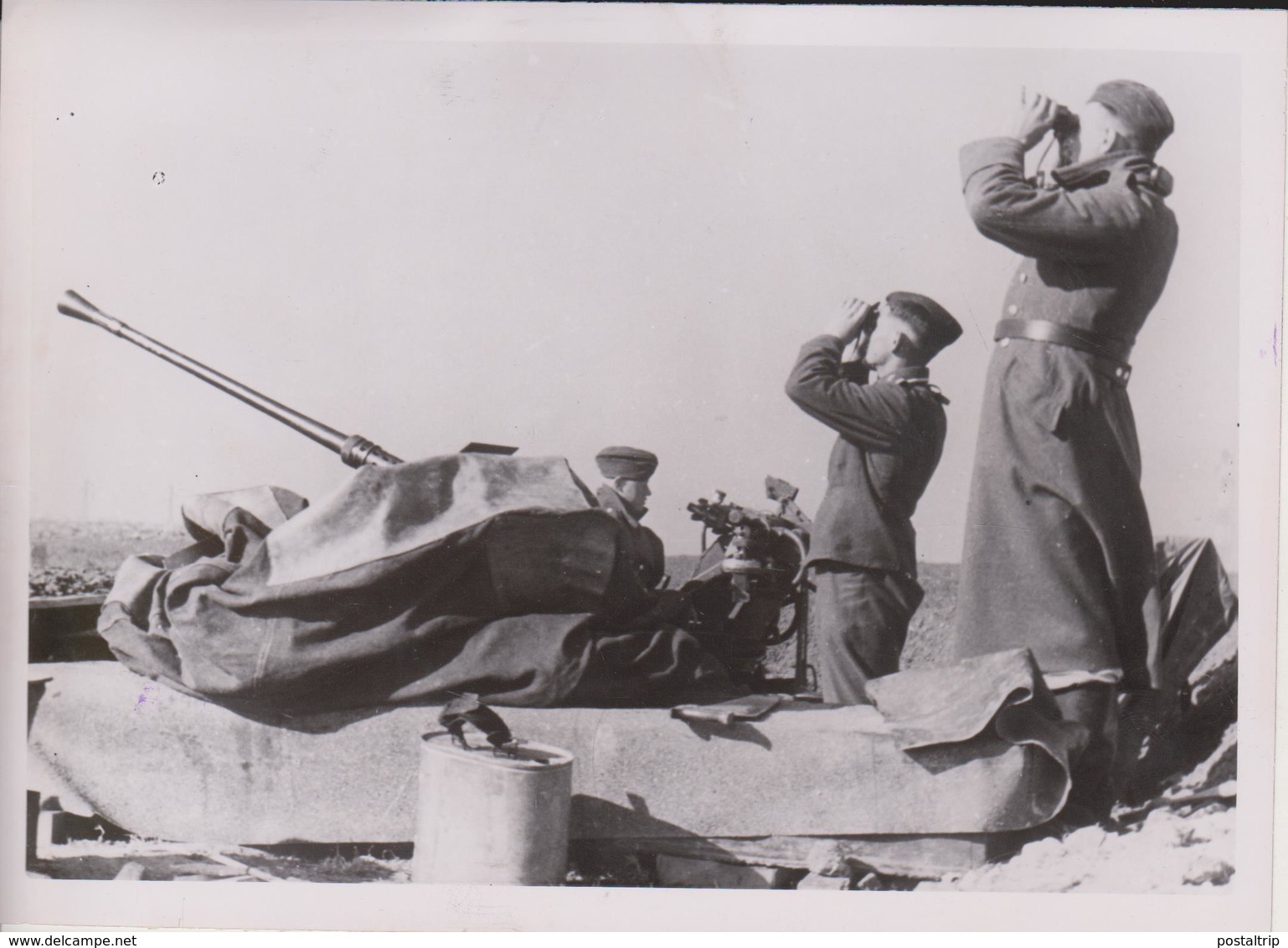 FLAKBATTERIE  AM KANAL  KANALKUSTE  FOTO DE PRESSE WW2 WWII WORLD WAR 2 WELTKRIEG Aleman Deutchland - Guerre, Militaire