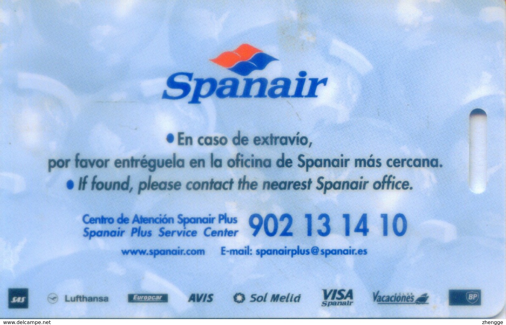 Spain Airlines Cards, Spanair  (1pcs) - Non Classés