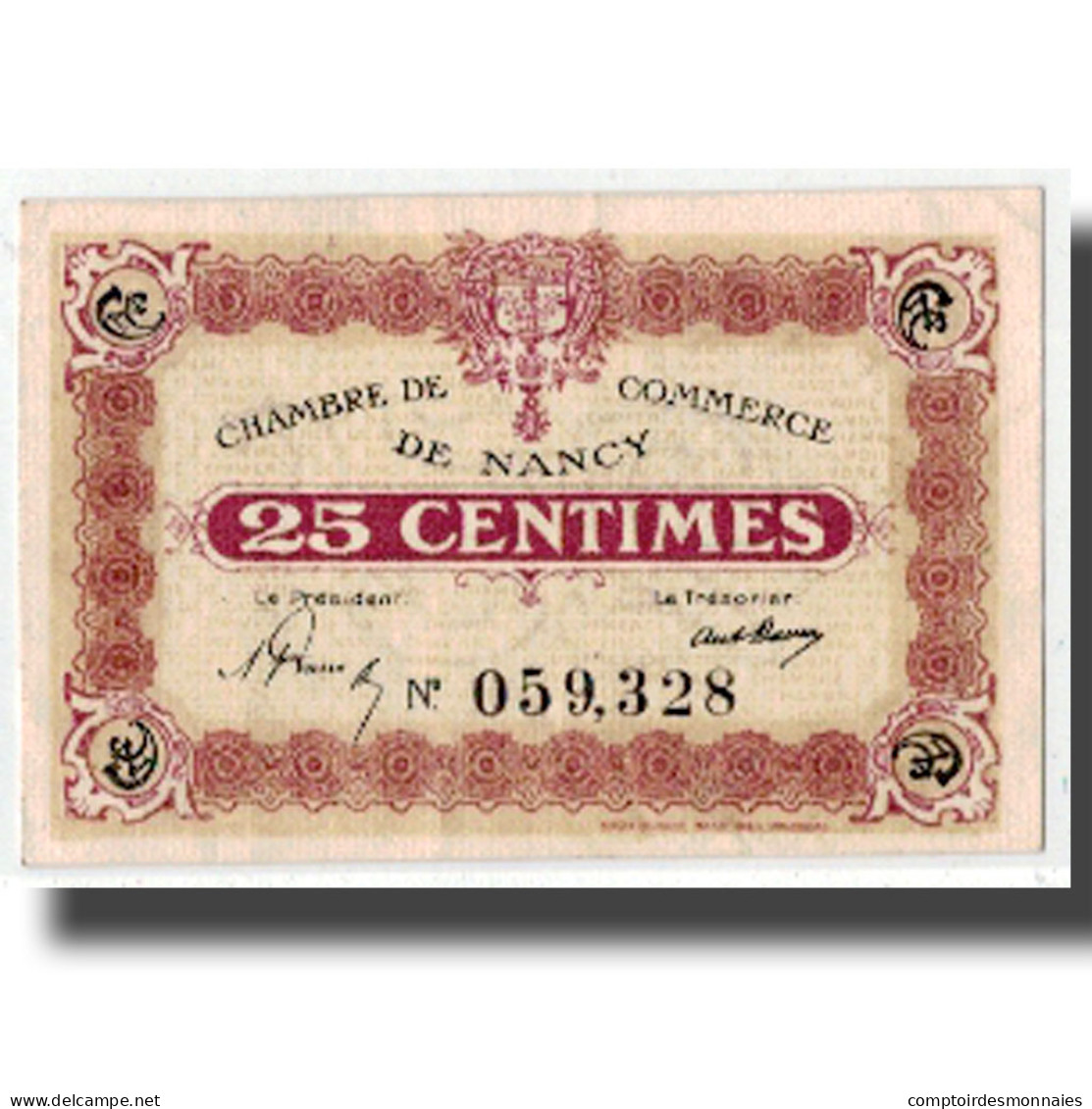 France, Nancy, 25 Centimes, SUP, Pirot:87-61 - Cámara De Comercio