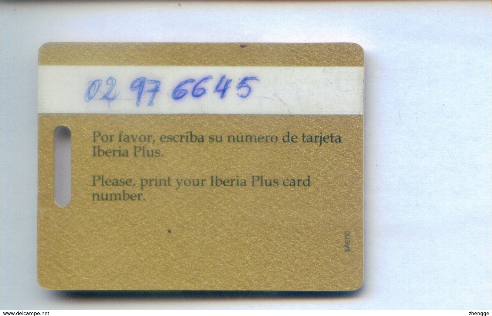 Spain Airlines Cards, Iberia  (1pcs) - Zonder Classificatie
