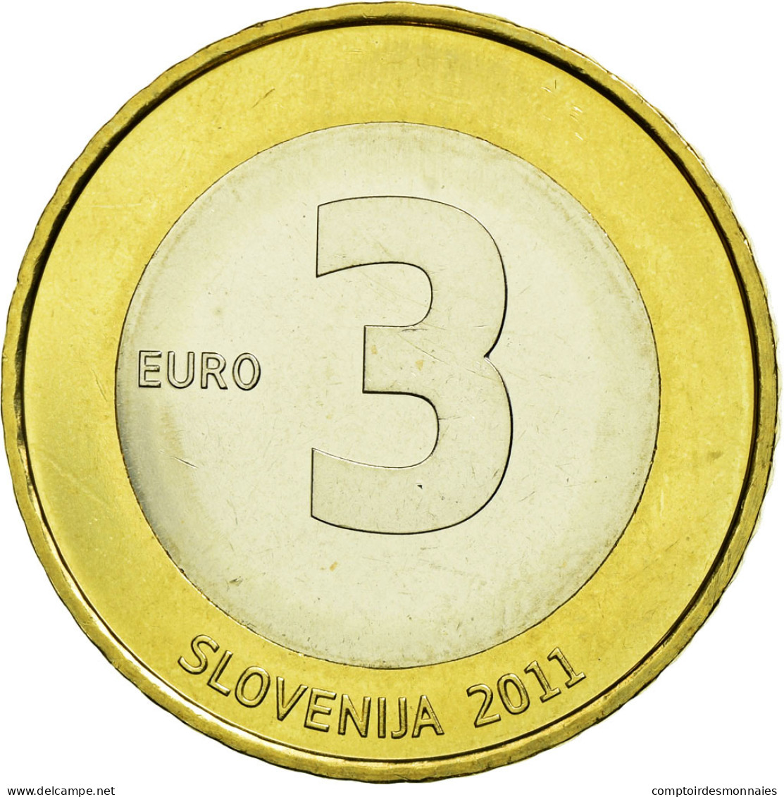 Monnaie, Slovénie, 3 Euro, 2011, SPL, Bi-Metallic, KM:101 - Slovenia