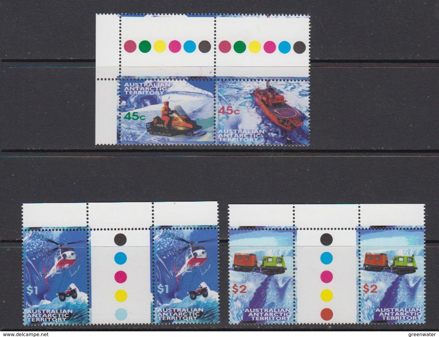 AAT 1998 Transport 2v +2v  Gutter (see Scan) ** Mnh (41525D) - Unused Stamps
