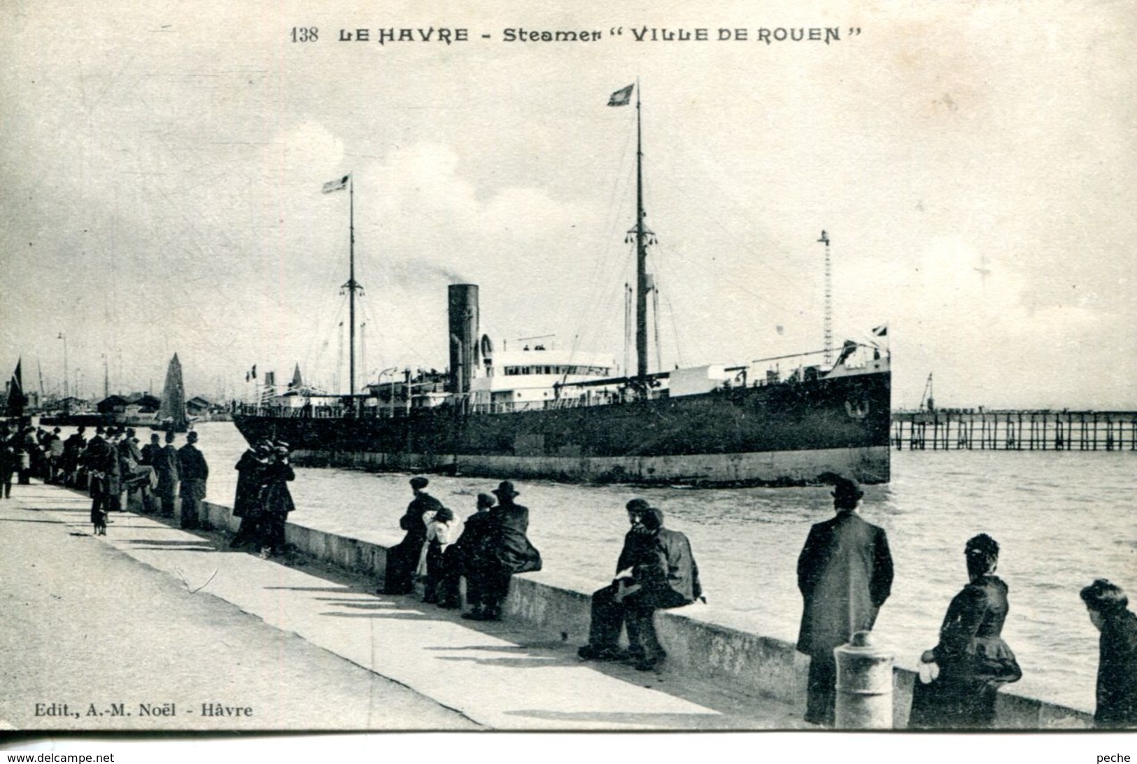 N°68172 -cpa Le Havre -steamer "ville De Rouen" - Commerce