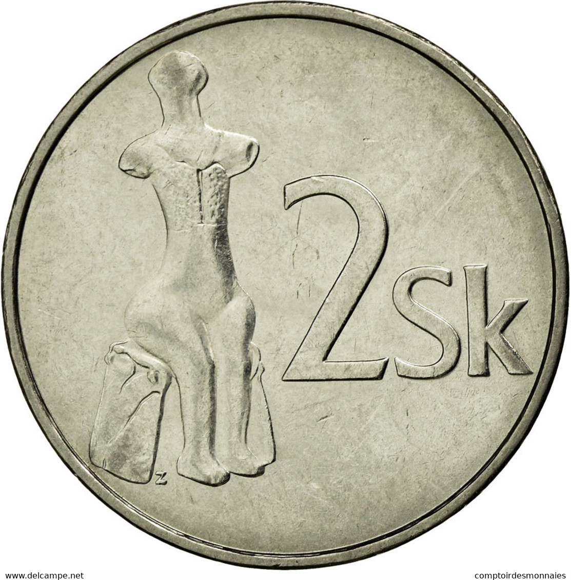 Monnaie, Slovaquie, 2 Koruna, 2007, SUP+, Nickel Plated Steel, KM:13 - Slovaquie