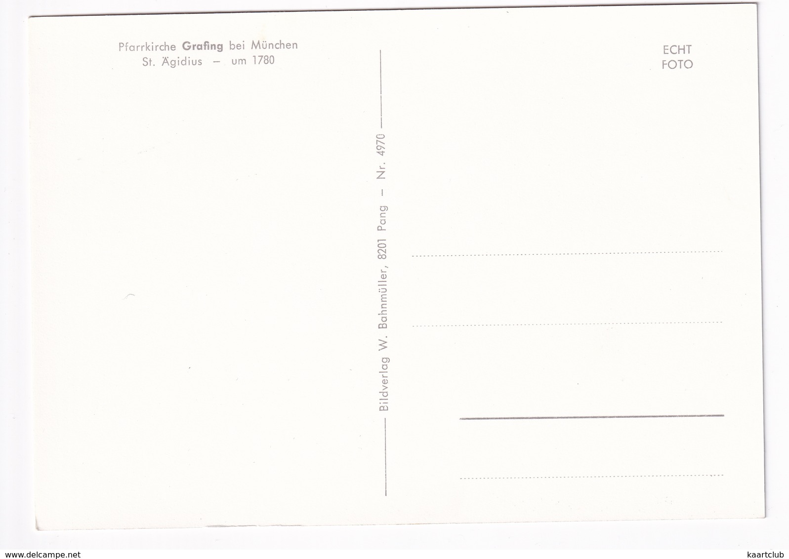 Pfarrkiche Grafing Bei München - St. Ägidius - Um 1780 - Grafing