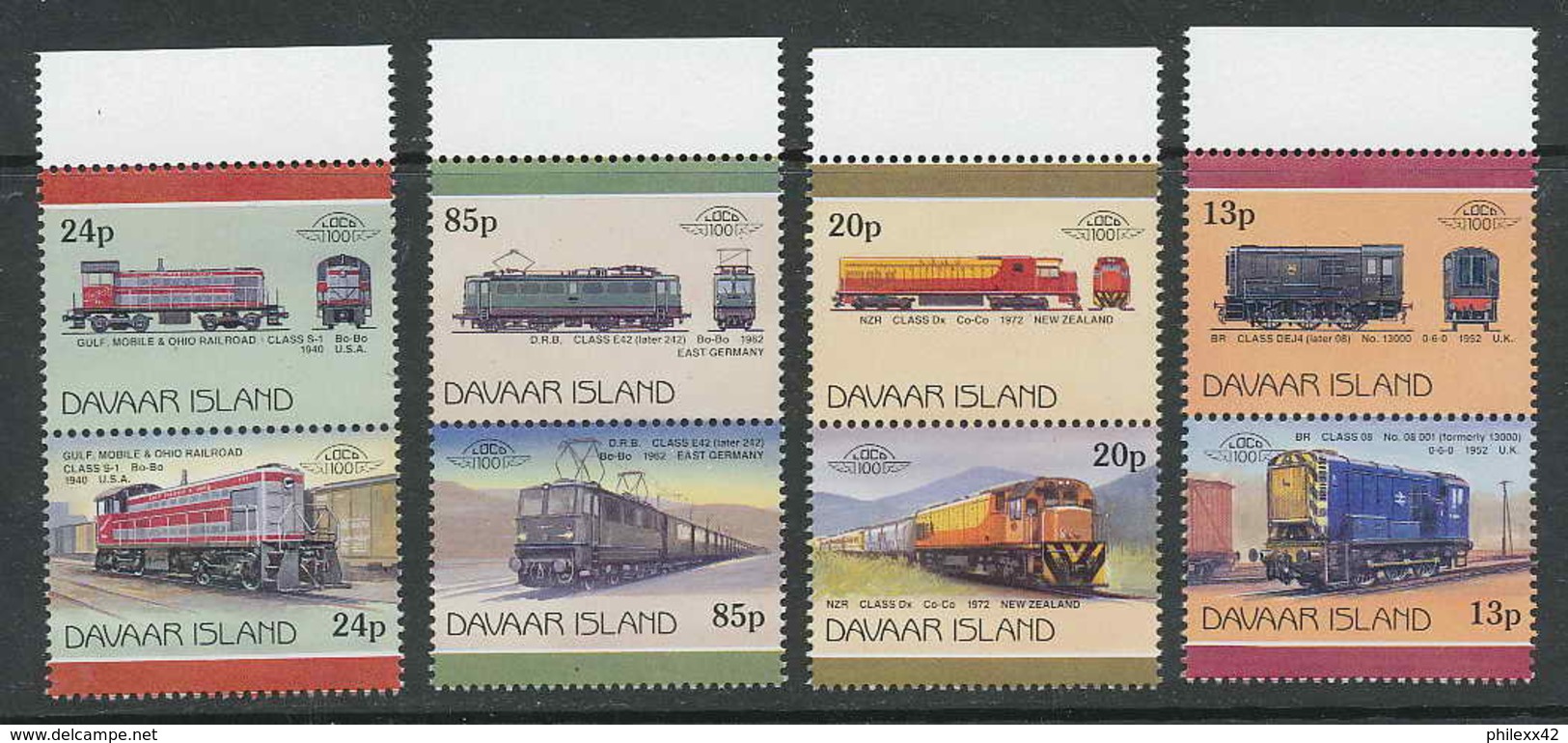 1014 - Davaar Island - Série Train Trains MNH ** - Trains