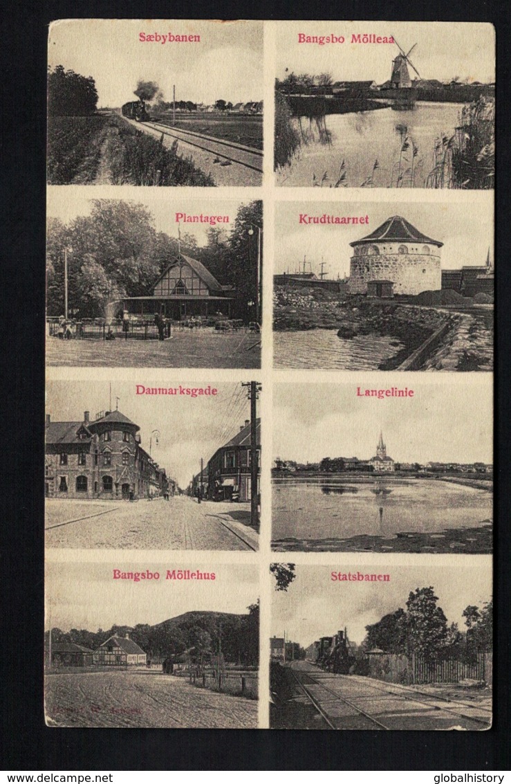 DE1842 - DENMARK - BANGS BO - 8 PICS ON THIS POSTCARD - Danemark