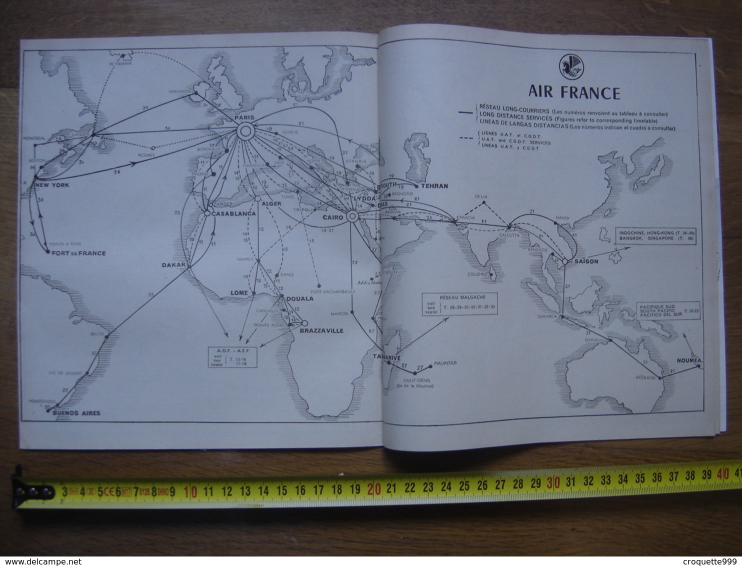 1950 Dépliant Horaires & Tarifs Timetable AIR FRANCE Vols Aériens AVIATION AVION - Autres & Non Classés