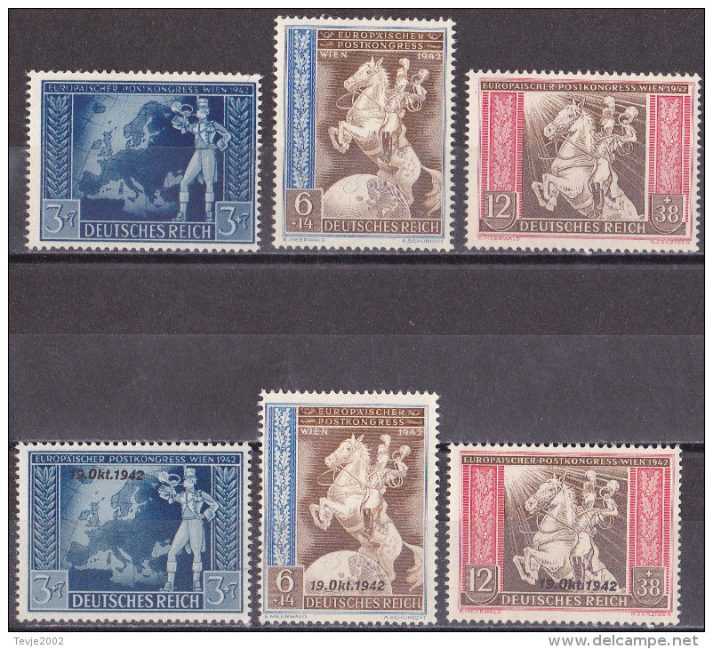 Ro_ Deutsches Reich - Mi.Nr. 820 - 825 - Postfrisch MNH - Ungebraucht