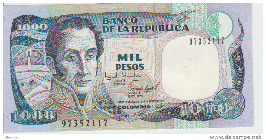 Colombia 1000 Peso 2001 Pick 450 UNC - Colombie