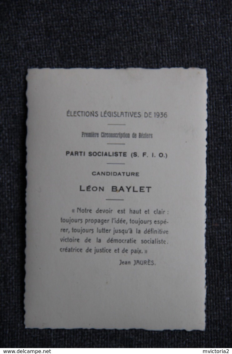 Photographie De LEON BAYLET - Député De L'Hérault - Personnes Identifiées