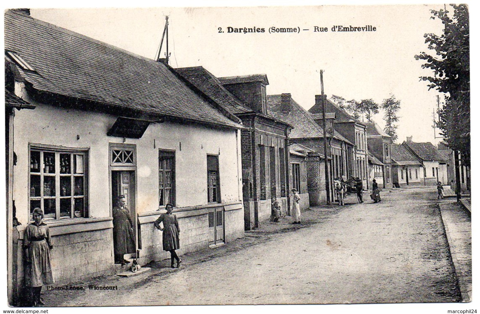 SOMME - Dépt N° 80 = DARGNIES = CPA  NEUVE = Rue D'Embreville - Other & Unclassified