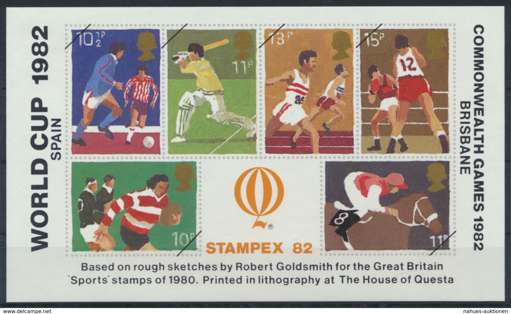 Stampex 1982 World Cup Spain Commonwealth Games Brisbane Vignette - Sonstige & Ohne Zuordnung