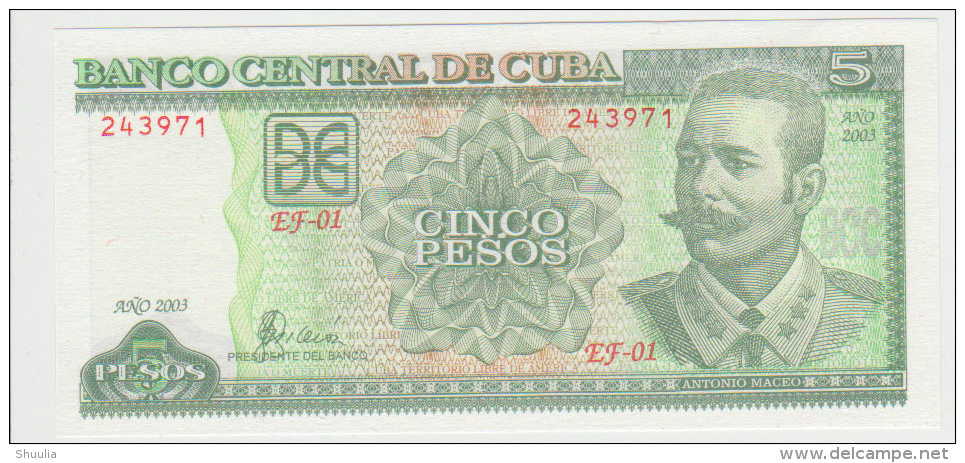 Cuba 5 Pesos 2003 Pick 116 UNC - Cuba