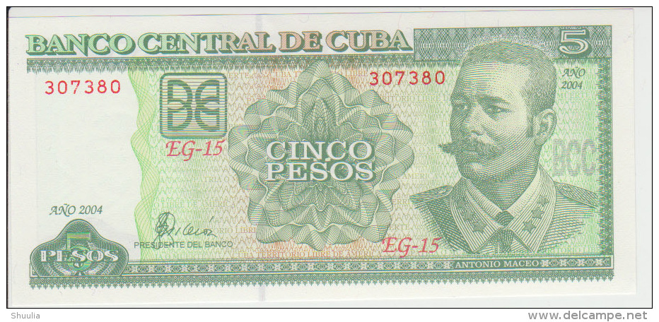 Cuba 5 Pesos 2004 Pick 116 UNC - Cuba