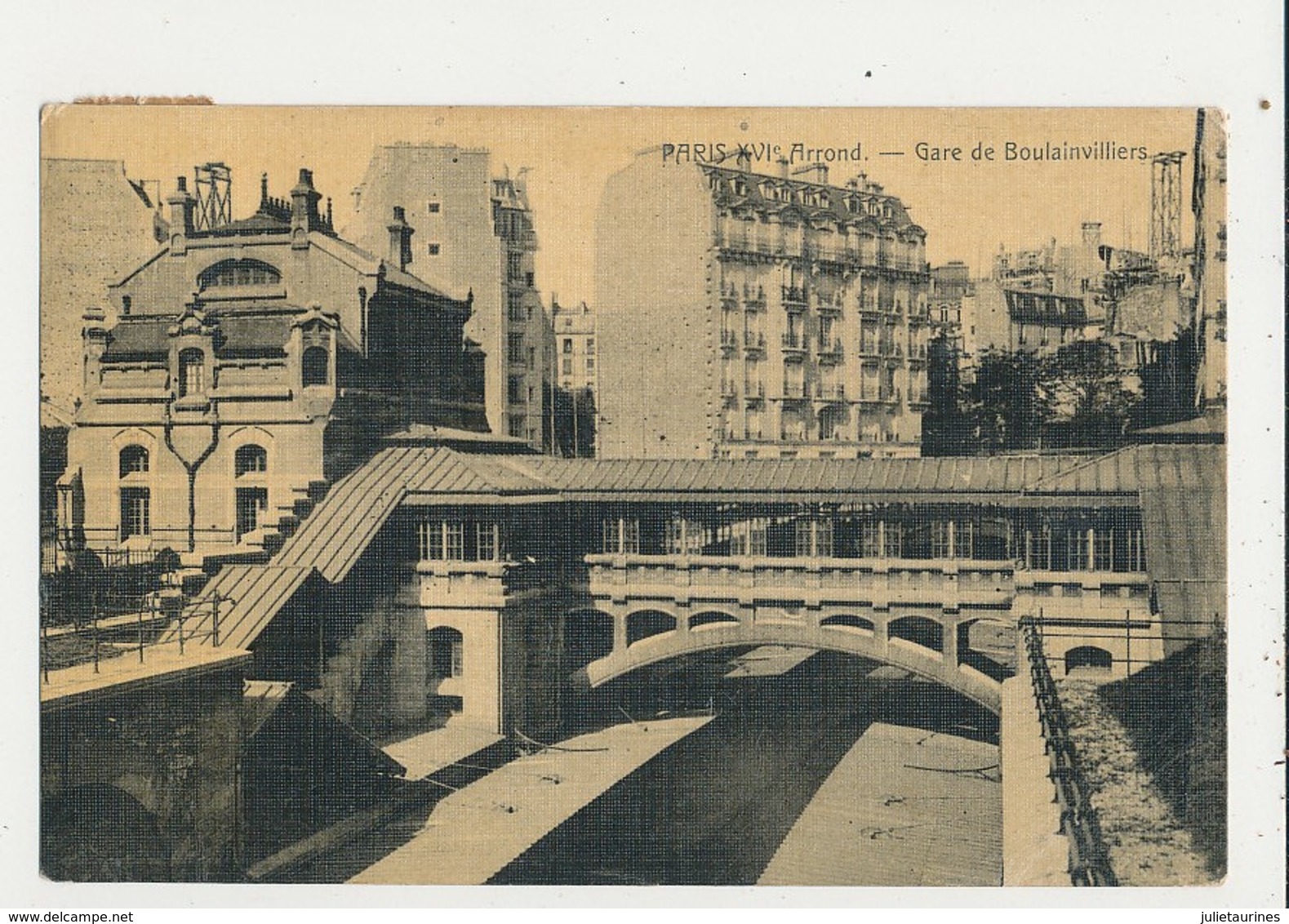 PARIS GARE DE BOULAINVILLIERS CPA BON ETAT - Métro Parisien, Gares