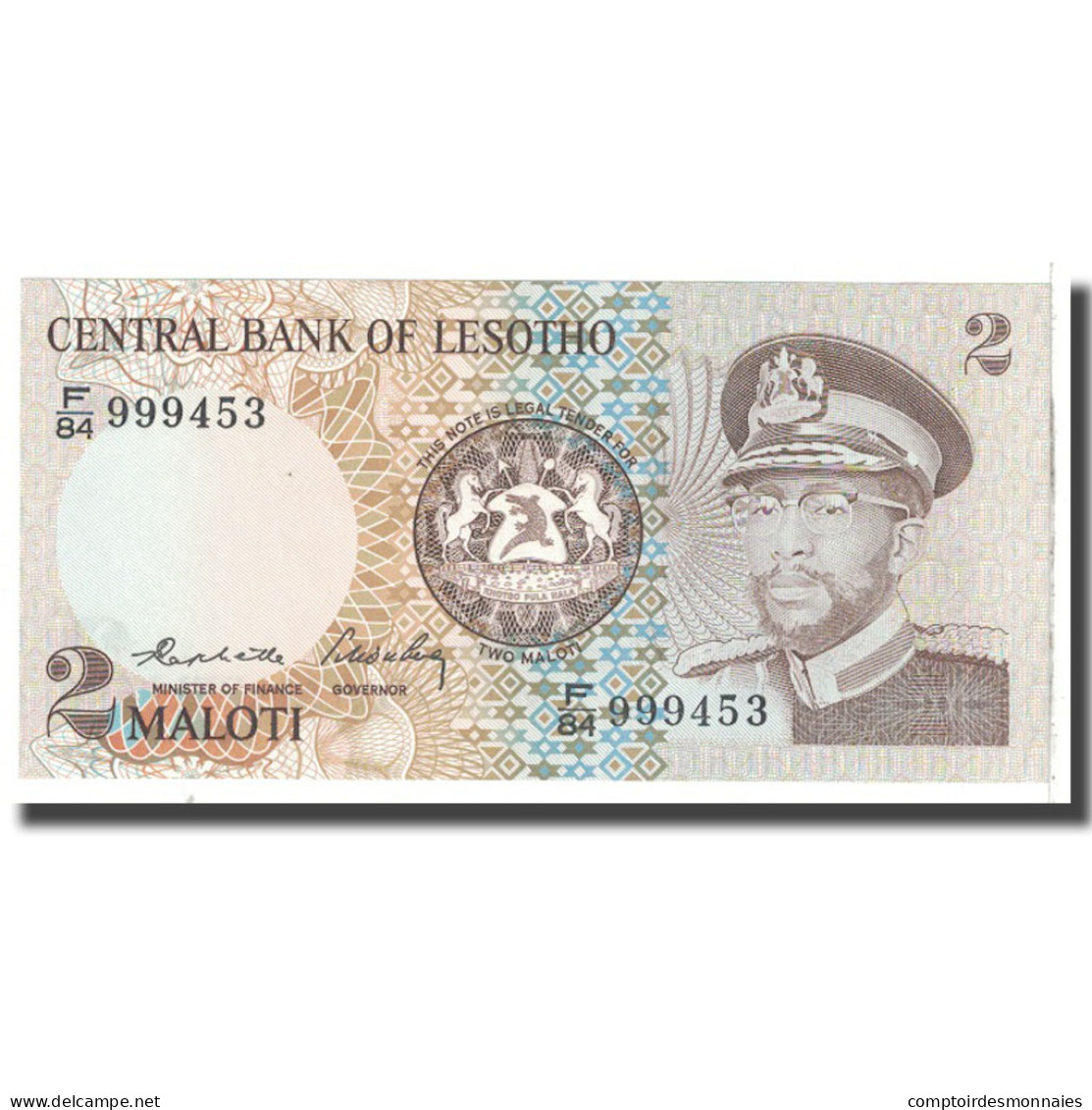 Billet, Lesotho, 2 Maloti, 1984, KM:4b, NEUF - Lesotho