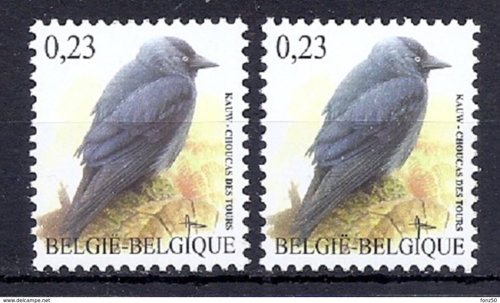 BUZIN  Papier + Kleur Variaties * Nr 3625 * Helder + Dof Fluor Papier * Postfris Xx * - 1985-.. Pájaros (Buzin)