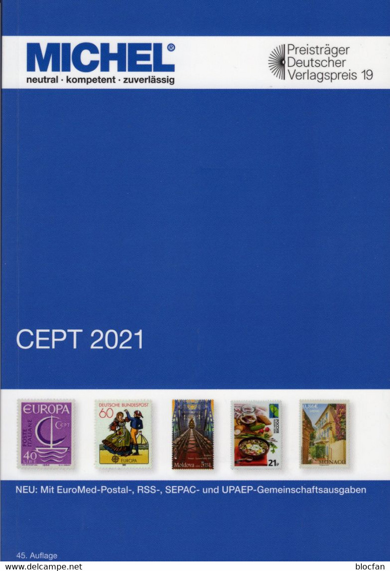 MICHEL CEPT Katalog 2021 Neu 74€ Neuer Inhalt: Jahrgang-Tabelle Vorläufer Symphatie-Ausgabe Stamps Catalogue EUROPE - Motivkataloge