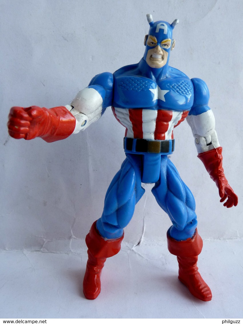 FIGURINE CAPTAIN AMERICA TOY BIZ INC 1996 AMERICAN HEROES - Gli Eroi Della Marvel