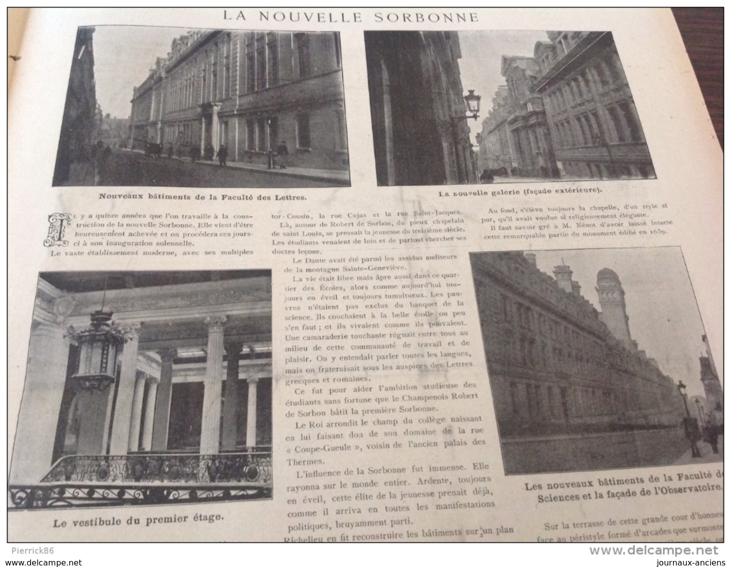 1901 ECOLE DES MOUSSES A CETTE A BORD DE " L'HÉRAULT " - LA NOUVELLE SORBONNE - CHÂTEAU DE LA BARRE  - PARIS INSTANTANÉ - Revues Anciennes - Avant 1900