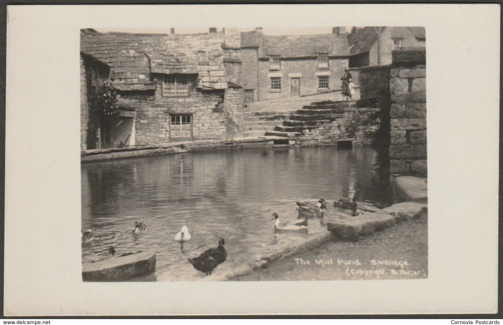 The Mill Pond, Swanage, Dorset, C.1920s - Potter RP Postcard - Swanage