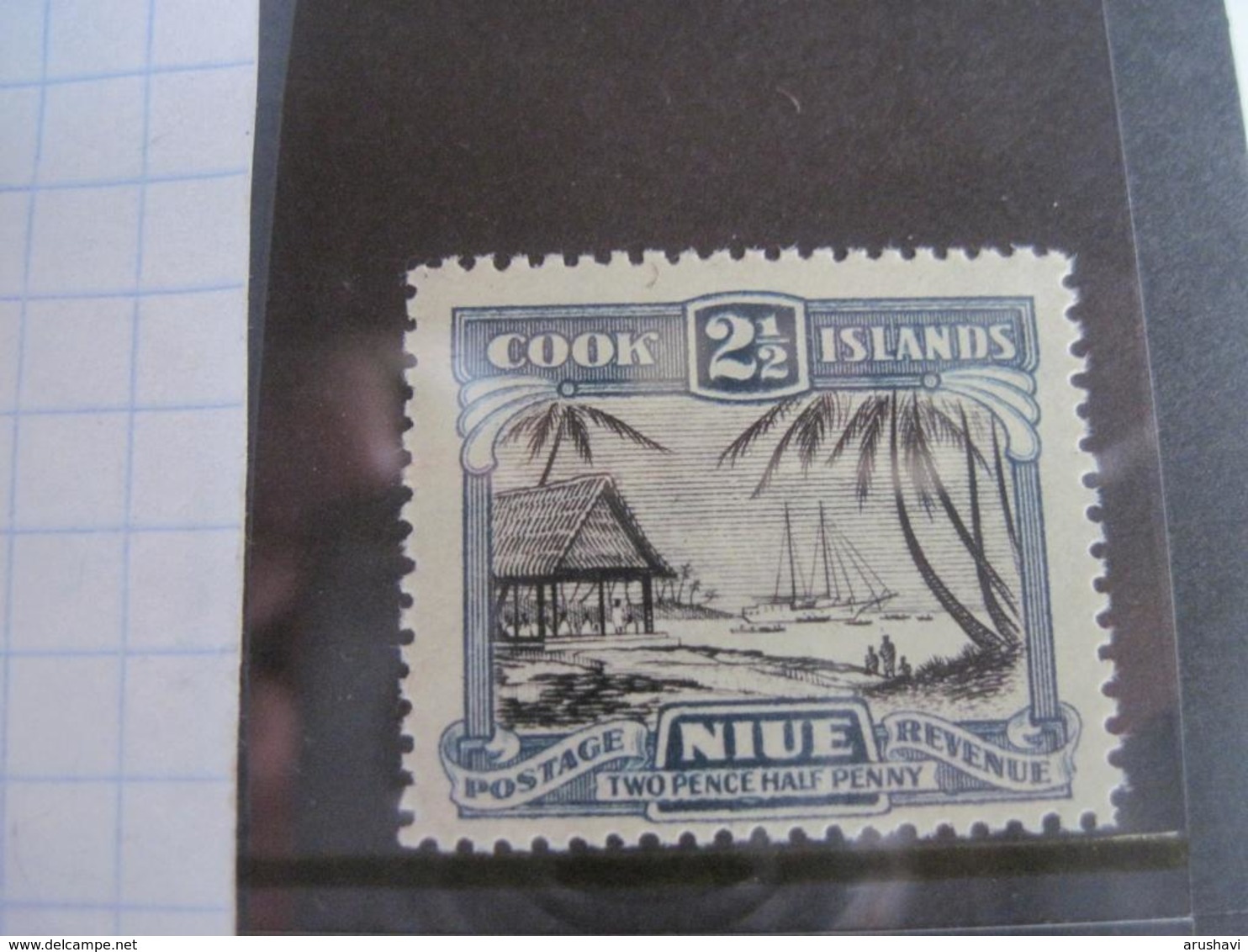 Niue 1932 Sailing Ships Palm Trees  Aborigens MNH - Niue