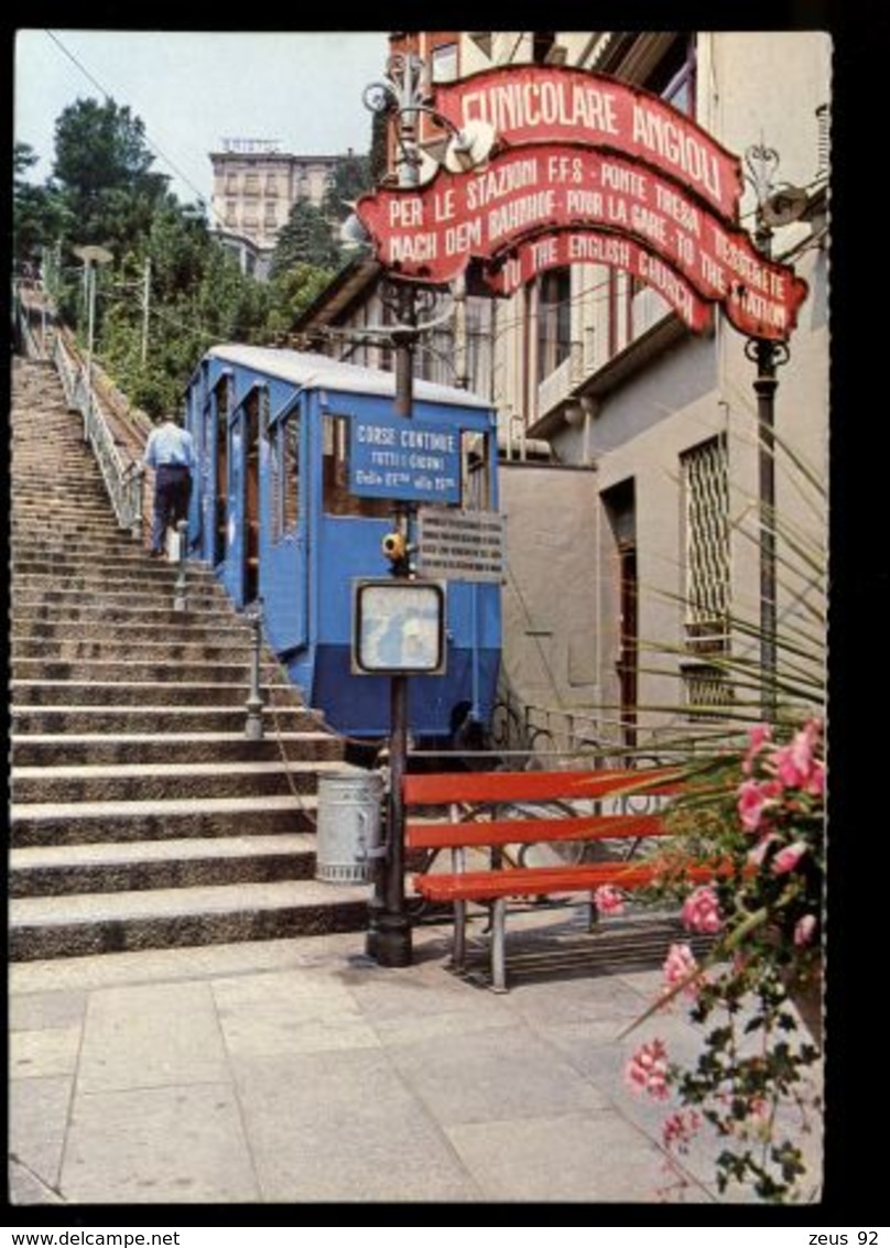 C58 SVIZZERA TICINO SUISSE TESSIN - LUGANO - FUNICOLARE DEGLI ANGIOLI CABLE CAR TÉLÉPHÉRIQUE - Lugano